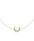 ფოტო #5 პროდუქტის Midnight Crescent Layered Design Sterling Silver Diamond Women Necklace