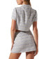 ფოტო #2 პროდუქტის Women's Mavey Tweed Short-Sleeve Top