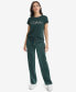 Women's Velour Wide-Leg Pants