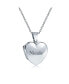 ფოტო #4 პროდუქტის Simple Plain Puff Heart Shaped Photo Lockets For Women That Hold Pictures Polished .925 Silver Locket Necklace Pendant