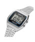 ფოტო #4 პროდუქტის Unisex Digital Two Silver-Tone Stainless Steel Bracelet Watch 36mm