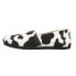 Фото #3 товара TOMS Alpargata Cow Print Slip On Womens Black Flats Casual 10018887T