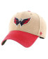 Фото #3 товара Men's Khaki, Red Distressed Washington Capitals Dusted Sedgwick MVP Adjustable Hat