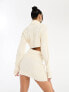 Фото #5 товара Missyempire knitted mini skirt co-ord in cream