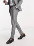 Фото #1 товара New Look slim suit trousers in dark grey texture