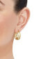 ფოტო #2 პროდუქტის Wide Width Diagonal Textured Small Hoop Earrings in 10k Gold, 1"