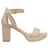 CL by Laundry Go On Block Heels Womens Beige Dress Sandals GASP-NDE 10, 10 B - фото #1