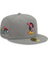 Фото #1 товара Men's Gray Boston Red Sox Color Pack 59FIFTY Fitted Hat
