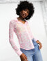 Фото #2 товара Aape by A Bathing Ape printed long sleeve mesh shirt in pink