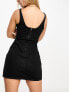 Фото #4 товара ASOS DESIGN Hourglass fitted pinny dress in washed black