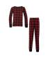 ფოტო #1 პროდუქტის Touched by Nature Baby Boys Baby Unisex Organic Cotton Tight-Fit Pajama Set, Buffalo Plaid