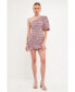 Фото #1 товара Women's One Shoulder Sequin Mini Dress