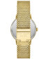 Women's Metro Three Hand Gold-Tone Stainless Steel Watch 34mm