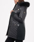 Фото #3 товара Women's Plus Size Faux-Fur-Trim Hooded Quilted Coat