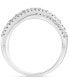 ფოტო #4 პროდუქტის EFFY® Diamond Round & Baguette Crossover Statement Ring in White Gold (3/4 ct. t.w.) (Also available in 14k Gold)