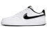Фото #1 товара Кроссовки Nike Court Vision низкие кожаные легкие антискользящие износостойкие мужские бело-черные DV1899-100