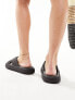 ASOS DESIGN Forever cross-strap chunky sliders in black