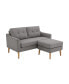 Astrid 56" 2-Pc. Loveseat and Ottoman Set