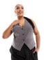 ASOS DESIGN Curve tailored waistcoat in grey grau, EU 56 - фото #1