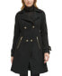 Фото #1 товара Women's Petite Notched-Collar Double-Breasted Cutaway Coat