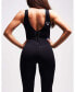 ფოტო #2 პროდუქტის Women's Elure Recycled Premium Rib Unitard - Black