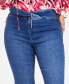 Фото #5 товара Women's High Rise Asymmetrical-Waist Bootcut Jeans, Created for Macy's