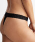 Women's Cotton Blend Lace-Trim Thong Underwear, Created for Macy's