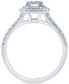 ფოტო #3 პროდუქტის Diamond Double Halo Engagement Ring (1-1/10 ct. t.w.) in 14k White Gold