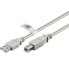 Фото #1 товара Goobay USB AB 300 HiSpeedCert 2.0 3m - 3 m - USB A - USB B - Male/Male - Gray