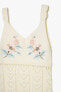 Knit dress with floral embroidery - limited edition