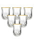 Фото #1 товара Opera Gold Collection 6 Piece Crystal Shot Glass with Gold Rim Set