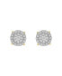 ფოტო #2 პროდუქტის Round Cut Natural Certified Diamond (0.5 cttw) 14k Yellow Gold Earrings Concentric Circle Design