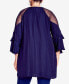 Фото #2 товара Plus Size Margot Flutter Sleeve Tunic Top