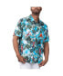 Фото #1 товара Men's Light Blue Cleveland Browns Jungle Parrot Party Button-Up Shirt
