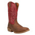 Фото #3 товара Justin Boots Stampede 12" Wide Square Toe Cowboy Mens Brown, Burgundy, Red Casu