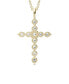 Charles & Colvard moissanite Cross Pendant 1-1/10 ct. t.w. Diamond Equivalent in 14k White or Yellow Gold