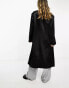 Фото #3 товара ASOS DESIGN satin dad coat in black