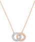 Фото #1 товара Swarovski two-Tone Crystal Linked Circle 17-3/4" Pendant Necklace