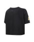 ფოტო #2 პროდუქტის Women's Black Los Angeles Lakers Holiday Glam Boxy T-shirt