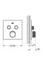Grohtherm Smartcontrol Çift Valfli Akış Kontrollü, Ankastre Termostatik Duş Bataryası - 29124d