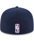 Фото #4 товара Men's White, Navy Indiana Pacers Back Half 9FIFTY Fitted Hat
