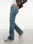Фото #1 товара COLLUSION x007 mid rise bootleg jeans in dirty wash