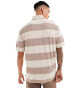 Фото #3 товара BOSS Orange pale stripe polo shirt in light beige