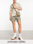 ASOS DESIGN slim chino shorts in shorter length in khaki