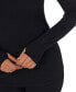 ფოტო #5 პროდუქტის Women's Cottonwear Long-Sleeve Thumbhole Top