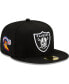 Фото #2 товара Men's Black Las Vegas Raiders 2001 Pro Bowl Patch Up 59FIFTY Fitted Hat
