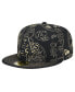 Фото #1 товара Men's Black Oakland Athletics 59FIFTY Day Allover Fitted Hat