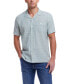Фото #1 товара Men's Short Sleeve Linen Cotton Grid Dobby Shirt