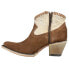 Corral Boots Sand & Brown Woven Round Toe Cowboy Booties Womens Brown Casual Boo