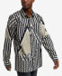 ფოტო #3 პროდუქტის Men's Geo Print Long Sleeves Woven Shirt
